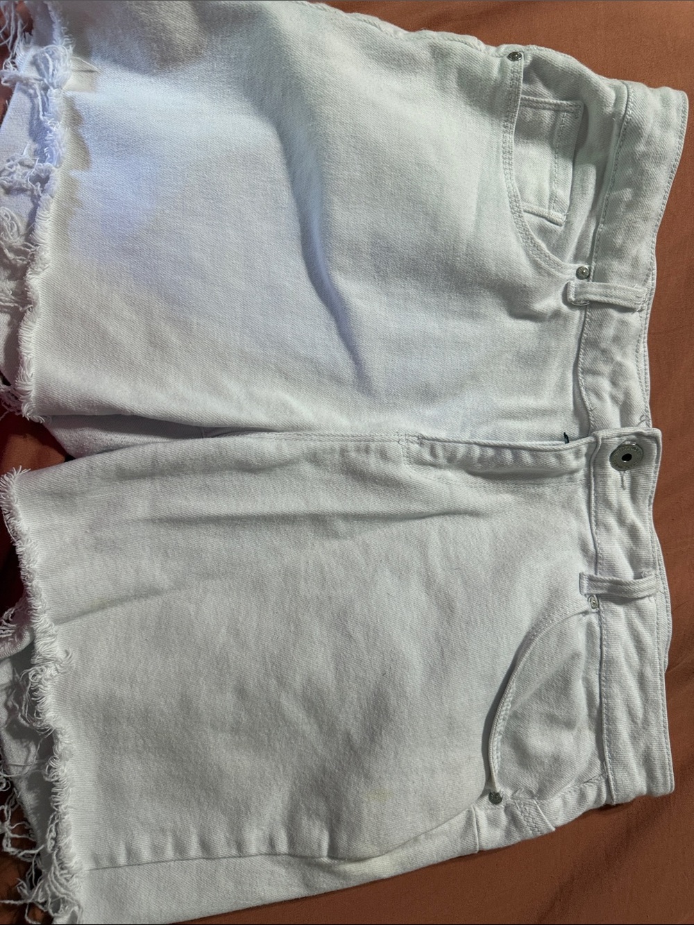 White Denim Cutoff Shorts